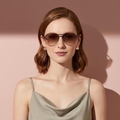Silas Lunettes de soleil Aviateur Marron