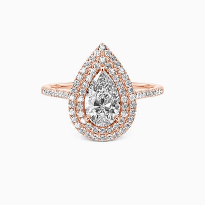 Beloved Pear Halo Ring