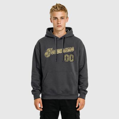 Custom Stitched Black Sports Pullover Sweatshirt Hoodie Soft Material Personalized Team Name & Number
