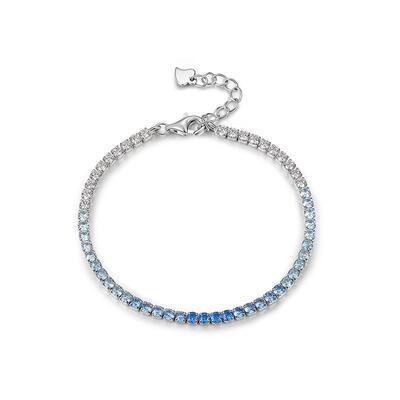 Jeulia Blue Gradient Tennis Bracelet Sterling Silver