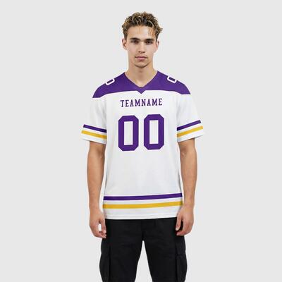 アメフト T シャツ ホワイト 名前 チーム名 ロゴ 番号入り ファン向け パーソナライズ対応 男女兼用