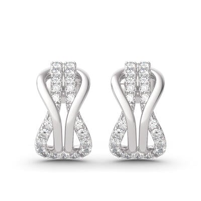 Jeulia Infinity Love Sterling Silver Earrings