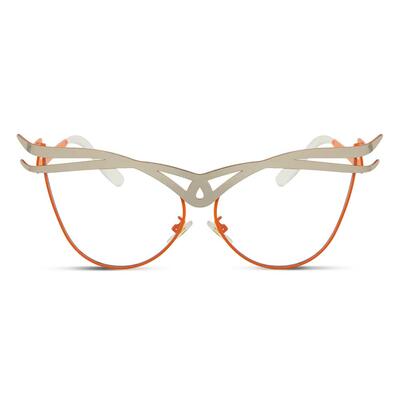 Regan Orange Cat Eye Glasses