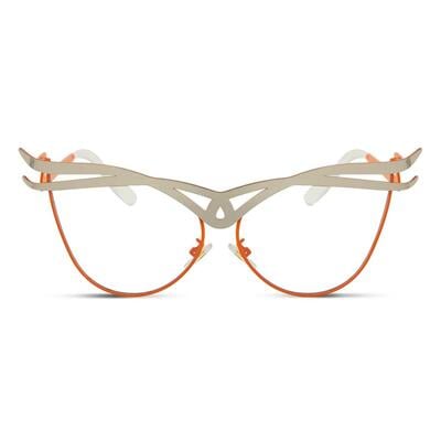 Regan Orange Cat Eye Glasses