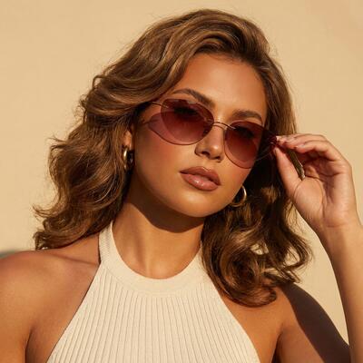 Zero Lunettes de soleil Cat Eye Marron