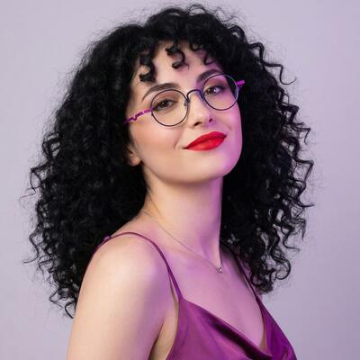 Margot Purple Round Glasses
