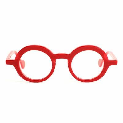 Maxwell Red Round Glasses