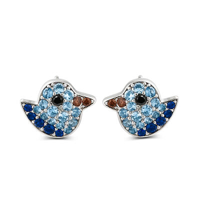 Jeulia "Funny Duck" Sterling Silver Children's Earrings