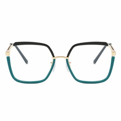 Lizzie Green Square Glasses