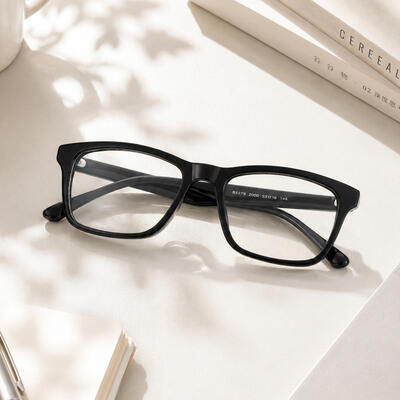 Foster Black Rectangle Glasses