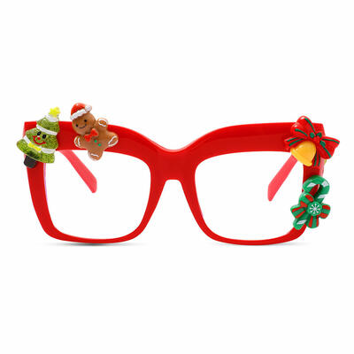 Terri Rote Cat Eye Brille