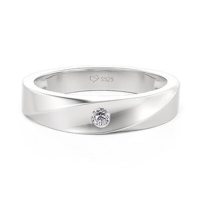 Jeulia Classic Knot Men's Wedding Band