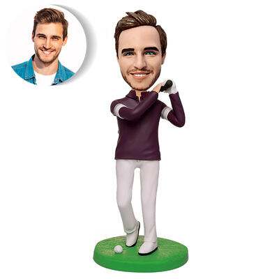 Custom Bobblehead Christmas Gift From A Man Who Played Golf