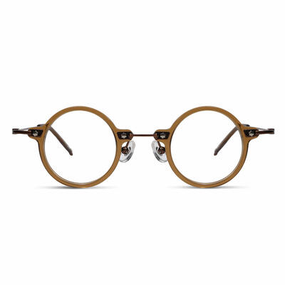Clarep Champagner Runde Brille