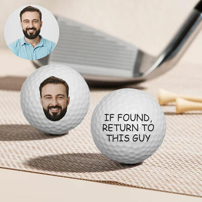 Personalized Golf Ball Set of 3 with Custom Photos and Funny Text Birthday Gifts for Men