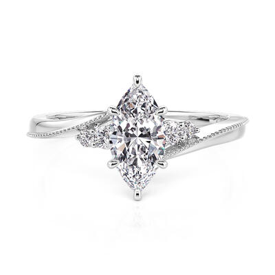 Jeulia Custom Marquise Cut Engagement Ring With Birthstone