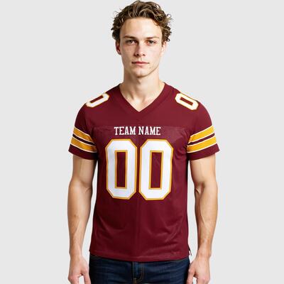 Custom Burgundy Football Jerseys - Premium Embroidered Team Branding