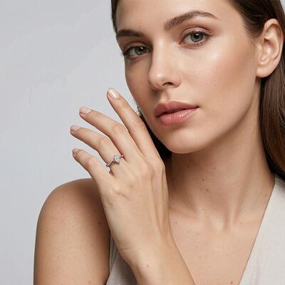 "Ewiges Gelöbnis" 0,5ct Ovalschliff Solitärring