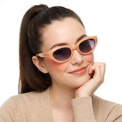Sandy Orange Cat Eye Sonnenbrille