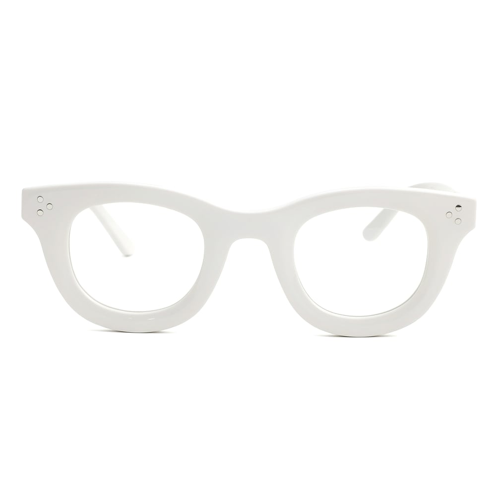 James White Round Glasses