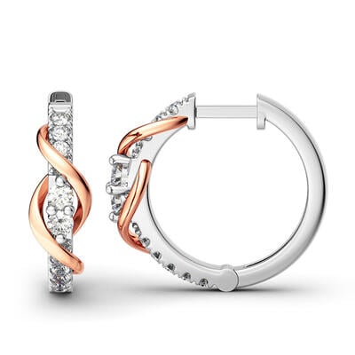 Jeulia Never Apart Hoop Earrings
