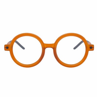 Chava Orange Round Glasses