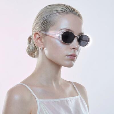 Lewis Clear Oval Sunglasses