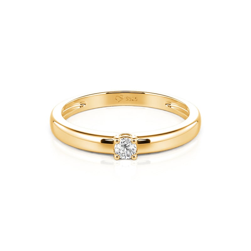 Jeulia Classic Round Cut Solitaire Wedding Band for Men