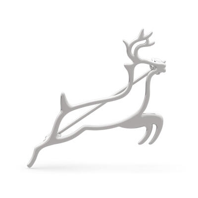 Jeulia "Protect You Forever" Deer Design Sterling Silver Brooch