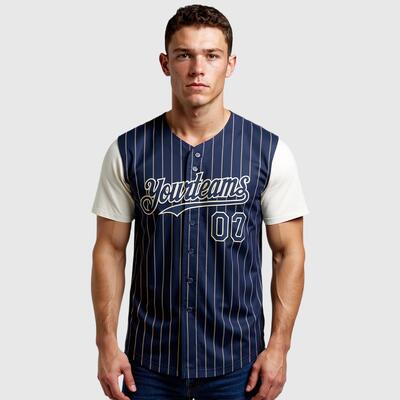 オーダーメイド可能 チーム名 背番号 胸番号入り 名前 エンブレム フルオープン ピンストライプ 野球Tシャツ