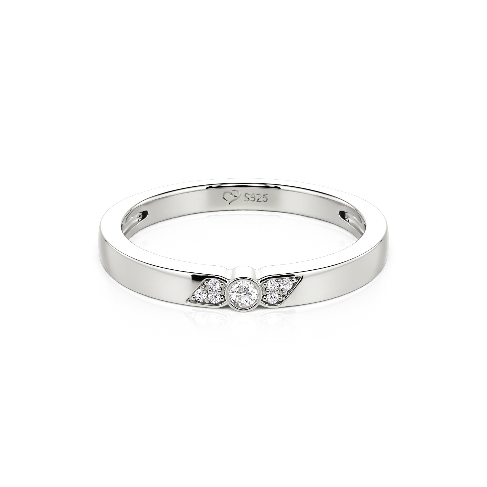 Jeulia Fede Nuziale en Argent Sterling Serti Clos pour Femme