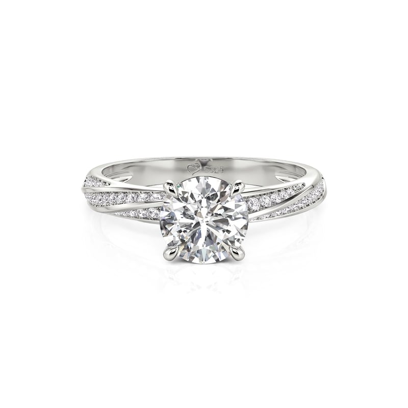 Jeulia Classic Knot Round Cut Solitaire Engagement Ring