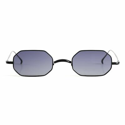 Caroline Schwarze Rechteckige Sonnenbrille