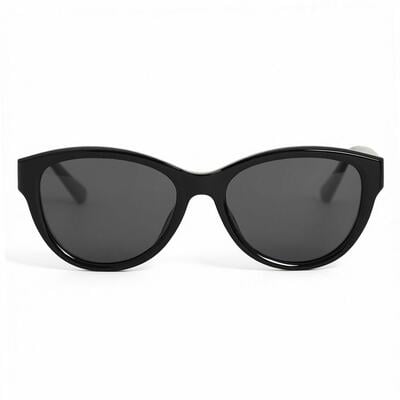 Ryan Black Oval Sunglasses