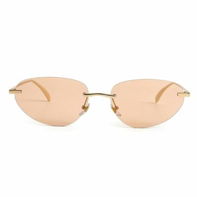 Abigail Goldene Ovale Sonnenbrille