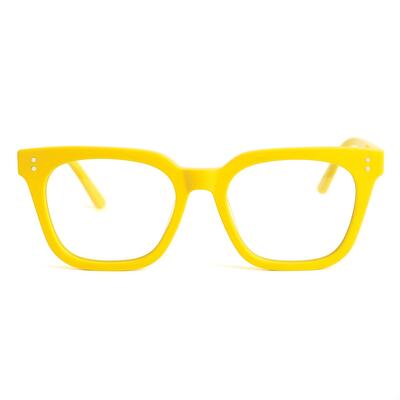 Claire Gelbe Quadratische Brille