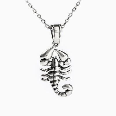 Jeulia "Deadly Scorpion" Sterling Silver Necklace