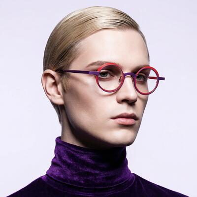 Neoco Purple Round Glasses