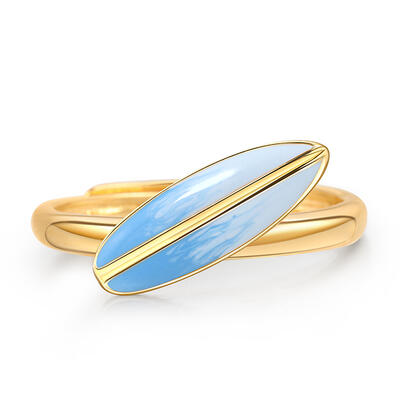 Jeulia Surfboard Adjustable Sterling Silver Ring