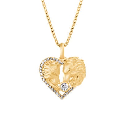 Jeulia Collar Personalizado de Zorro con Piedra de Nacimiento y Diseño en Relieve