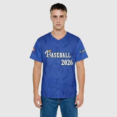 野球 T シャツ ロイヤルブルー 横浜インスパイア 名前 チーム名 ロゴ 番号入り パーソナライズ対応 ユニセックス