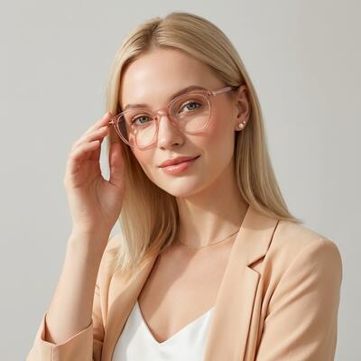 Darren Pink Round Glasses