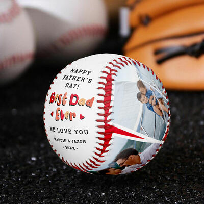 Personalized Baseball with Photos Father's Day Gift for Dad