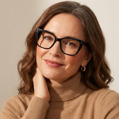 Elizabeth Black Cat Eye Glasses