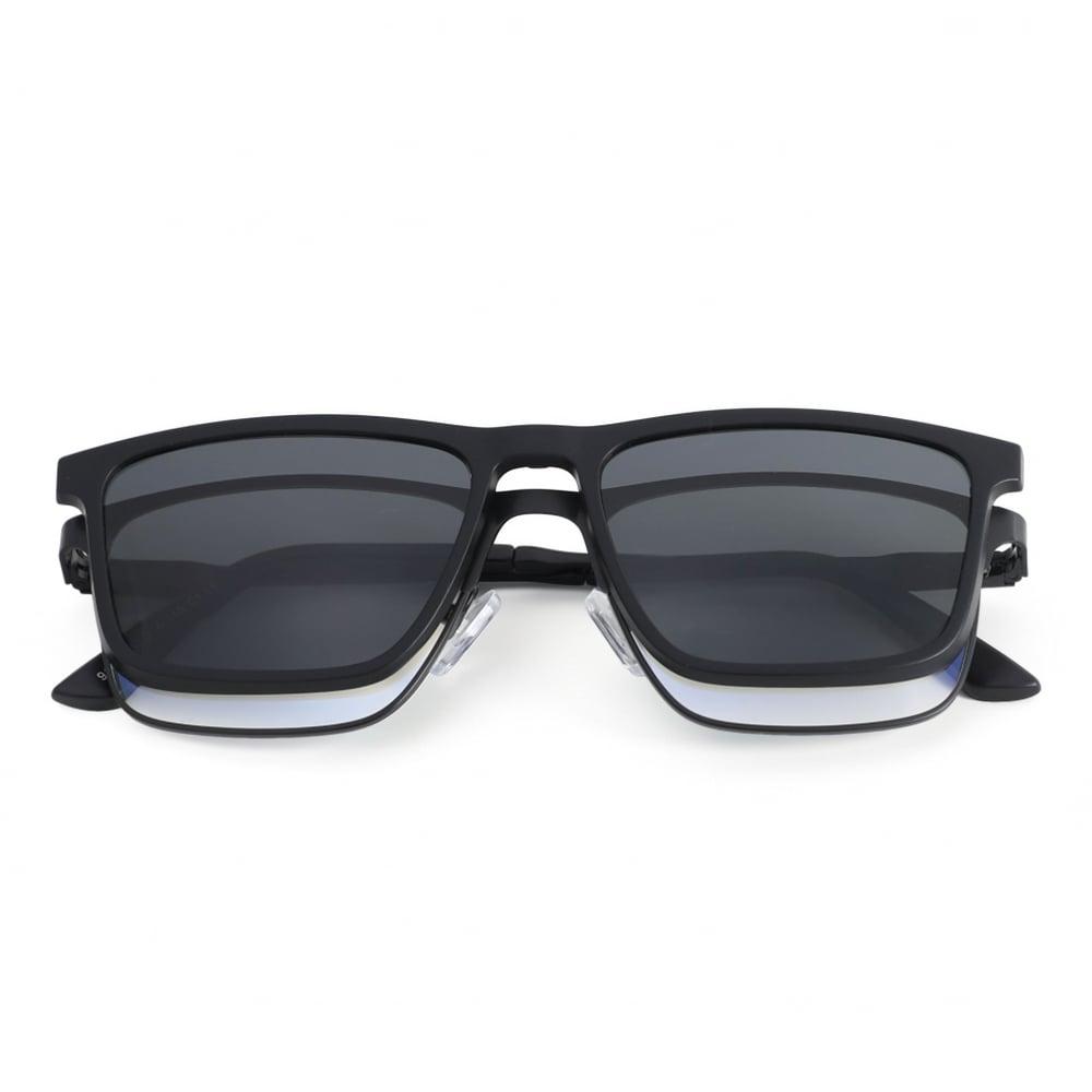 Gaiety Black Rectangle Glasses