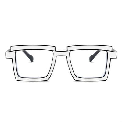 Flossie Weiße Quadratische Brille