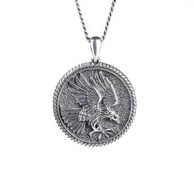 Jeulia Adler Herren Sterling Silber Halskette