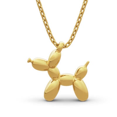 Jeulia collar de perro globo de plata 925