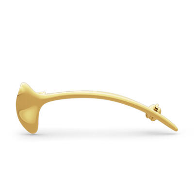 Jeulia Leaf Design Sterling Silver Brooch