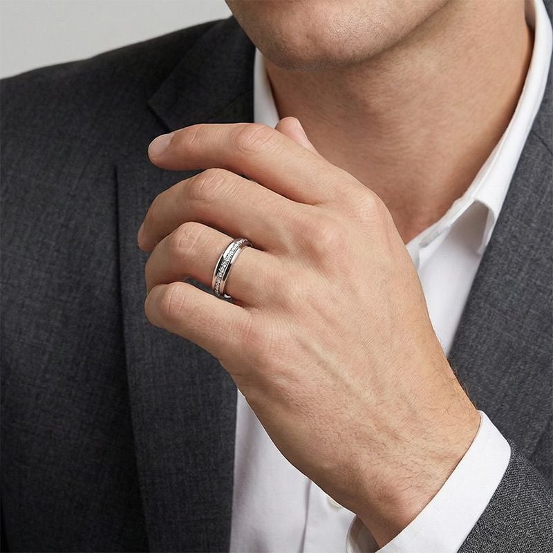 "Forever Together"Men's Wedding Ring